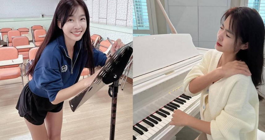 女星小嫻去（2024）年回歸學生身分，考上屏東大學音樂系，近日她透露自己彈鋼琴用錯方式，密集訓練後前臂僵硬，主任提醒她要放鬆否則手會發炎，久了會壞掉。（圖／翻攝自小嫻Instagram）