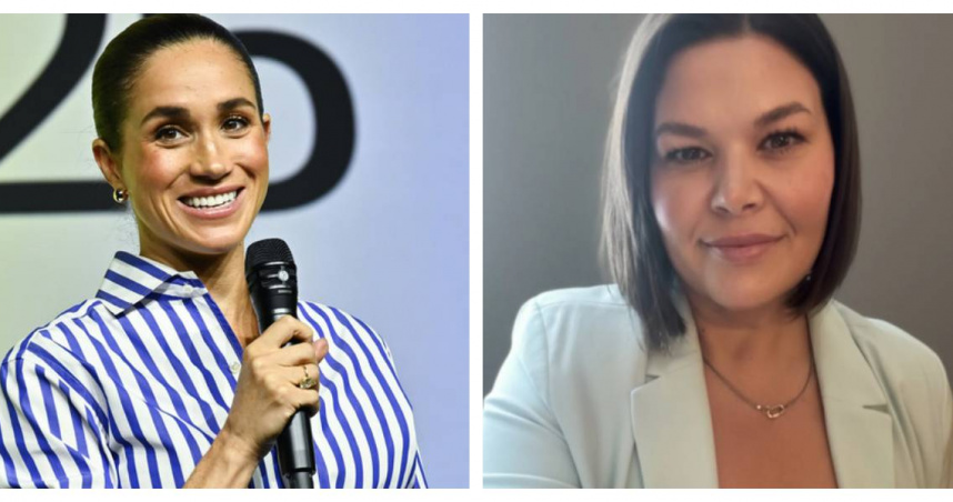 艾蜜莉‧羅賓森（Emily Robinson）原任Netflix高層，今年6月受聘為梅根與哈利的公關總監，卻在3個月內離職，引發外界關注團隊穩定性。（圖／達志／美聯社，LinkedIn）