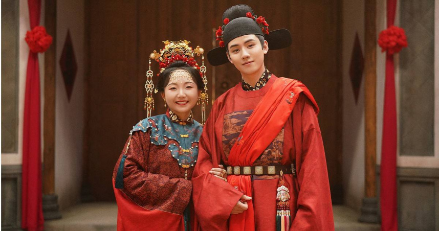 李嘉琦（左）與任豪（右）二搭《芬芳喜事》。（圖／愛爾達電視）