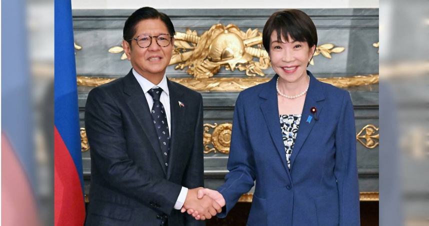 菲律賓總統小馬可仕（左）和日本首相高市早苗。（圖／達志／美聯社）