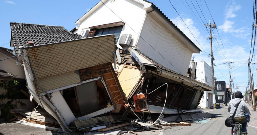 日本熊本縣發生規模7.1強震。（圖／達志／美聯社）