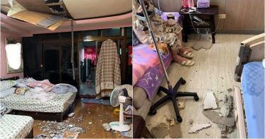恐怖巧合!女連遇2次天花板崩塌險砸死 網驚呆:這是絕命終結站?