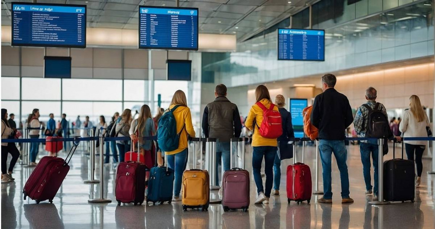 外國旅遊達人Laurie近日在自己的TikTok上發布一則影片，提醒要搭機的民眾，不要將任何衣服綁在腰上；也不要穿有任何閃亮配件的衣服，以免花更多時間安檢。（示意圖／Pixabay）