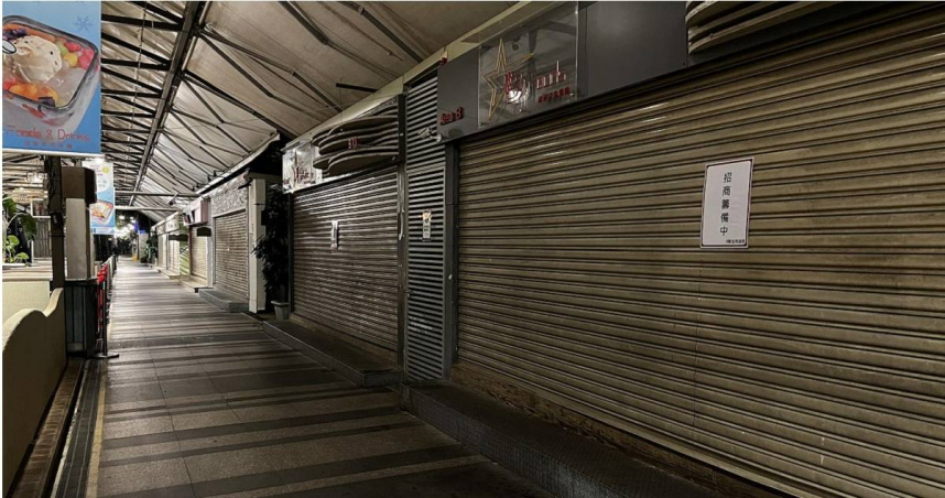 新店碧潭商店街如今空無一人。（圖／翻攝我是新店人）