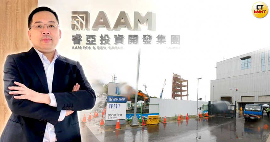 台灣最大AI資料中心秘密基地,位在桃園龜山的A-Top新嶺雲端數據園區,左為開發商睿亞投資公司董事長賴義霖。(圖/睿亞投資提供、劉耿豪攝)