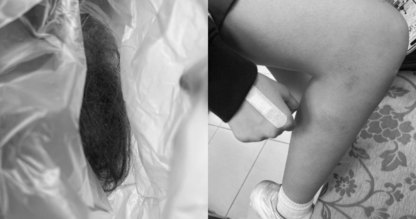 新北一名女高中生遭高三學長拖行、剪髮。（圖／翻攝自臉書／我是新莊人許明偉）