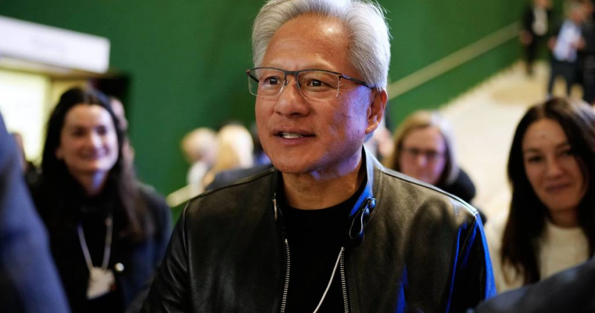 黃仁勳23日抵達輝達位於上海的新辦公室，展開為期多日大陸行程。（示意圖／達志／美聯社，下同）