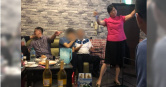 蔡晉財家族在北港黑白通吃，蔡晉財母親黃美蘭還曾與北港副分局長何漢釗，一同到KTV唱歌宴飲。（圖／民眾提供）