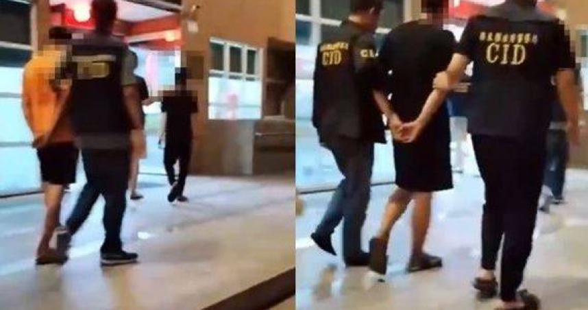 屏東1名男子停在公園的轎車，疑因債務糾紛遭持球棒砸車，警方火速逮獲3人送辦。（圖／翻攝畫面）