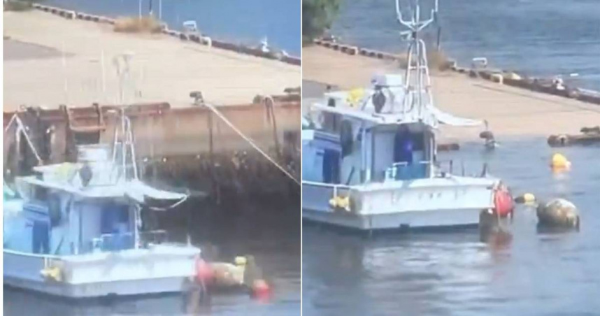 俄羅斯外海強震，導致日本港口的水位也發生變化。（圖／翻攝自X）