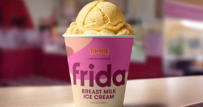 OddFellows 與 Frida 聯手推出「母乳靈感冰淇淋」，限量供應至 8 月 10 日。（圖／翻攝自 Frida）