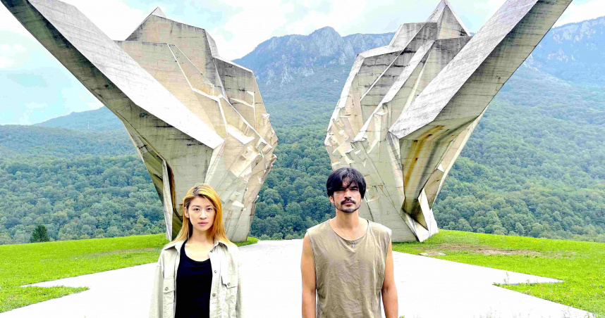 《一切無所不在》由沖繩性格派男星尚玄（右）主演，他將來台出席桃園電影節映後活動。（圖／海鵬提供）