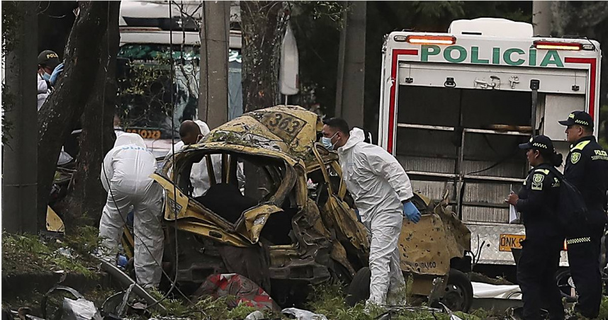 哥倫比亞西部的卡利市21日發生汽車炸彈攻擊事件。（圖／達志／美聯社）