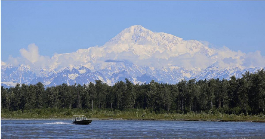 在阿拉斯加州塔基特納（Talkeetna）附近的蘇絲提納河（Susitna River）。（圖／達志／美聯社）