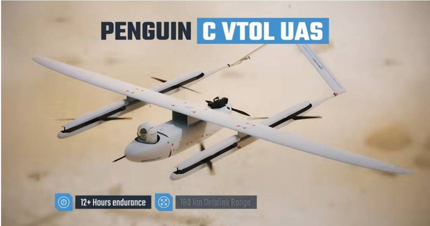 彩光科技此次引進的是美國「邊緣自治公司」的「Penguin C Mk2.5 VTOL」垂直起降固定翼無人機。（圖／翻攝自YouTube／Edge Autonomy）