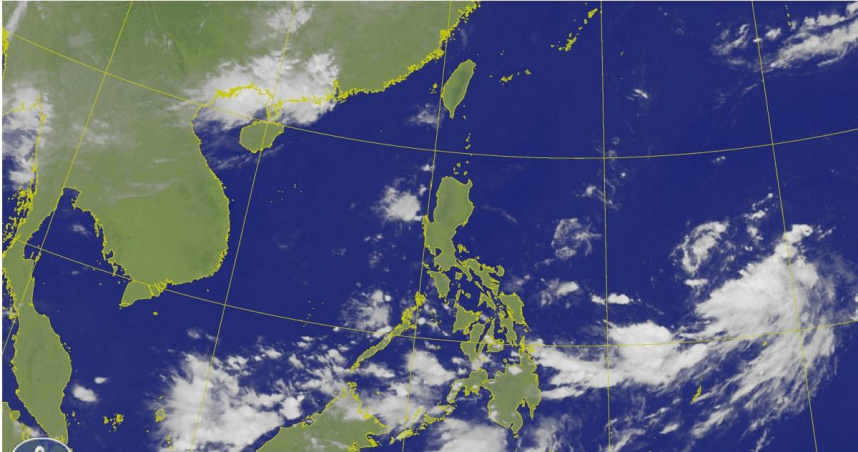 氣象署今天（21日）11:40公布的衛星雲圖。（圖／中央氣象署提供）