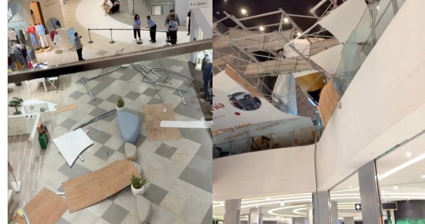 南港LaLaport施工鷹架倒塌1人送醫！3櫃位暫停營業　北市開罰30萬元