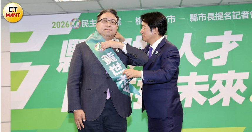 黃世杰代表綠營挑戰桃園市長大位。（圖／方萬民攝）