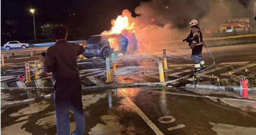 國道1號楊梅休息站發生死亡車禍。（圖／三立新聞網提供）