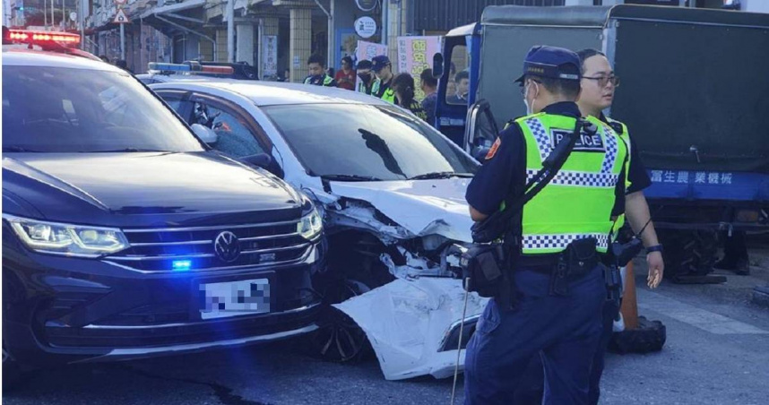 今（2）日稍早，台東傳出警匪街頭飛車追逐事件。（圖／翻攝畫面）