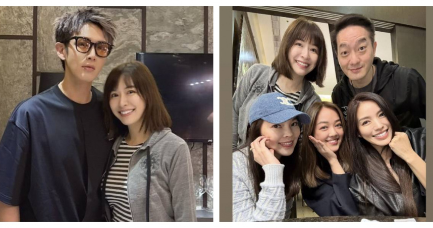 蔡依珊一行人早前到高級餐廳聚會，她緊貼柯震東，看起來相當開心。（圖／翻攝自IG）