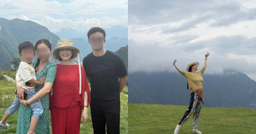 網友在大陸巫山偶遇林青霞。（圖／翻攝自momo小紅書、林青霞微博）