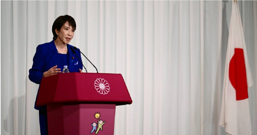 高市早苗的勝選感言引起日本社會討論。（圖／達志／美聯社）