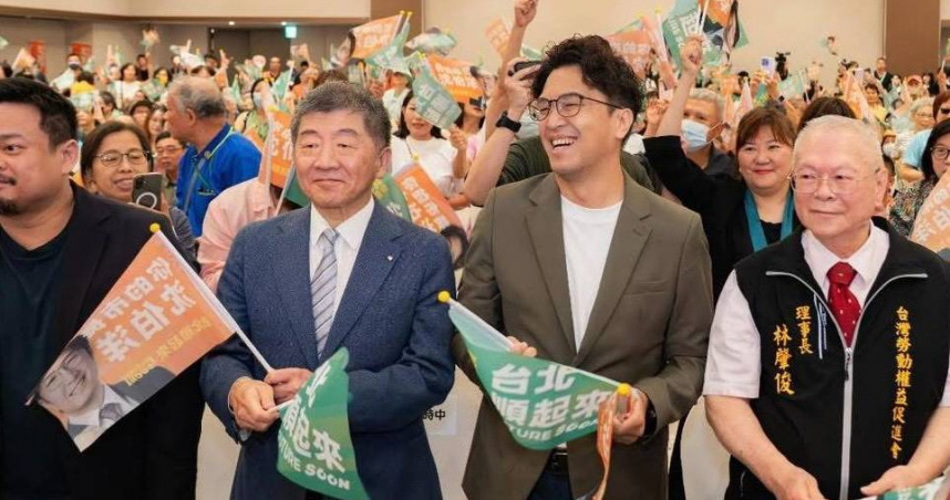 陳時中替沈伯洋站台時的發言內容引發批評。（圖／翻攝自台北沈伯洋臉書）