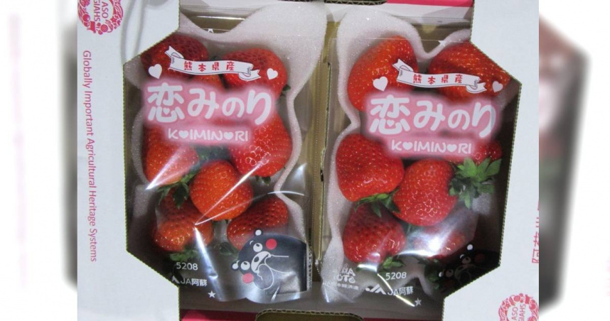 食藥署22日公佈最新邊境檢驗不合格食品名單，其中包含日本熊本縣進口的鮮草莓。（圖／擷取自衛生福利部食品藥物管理署官網）