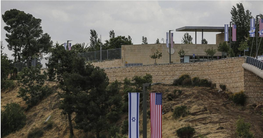 美國駐耶路撒冷大使館。（圖／達志／美聯社）