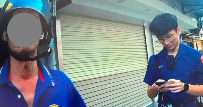 通緝犯逃到金門匿名生活，違規遭警方攔查全認了。（圖／翻攝畫面）