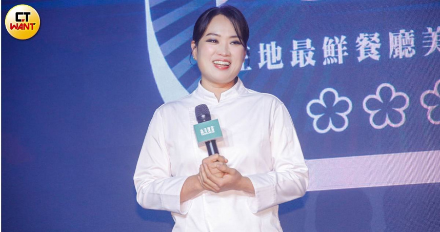 鄭智善出席台灣在地餐廳美食評鑑記者會，透露每個月都會來台。（圖／趙文彬攝）