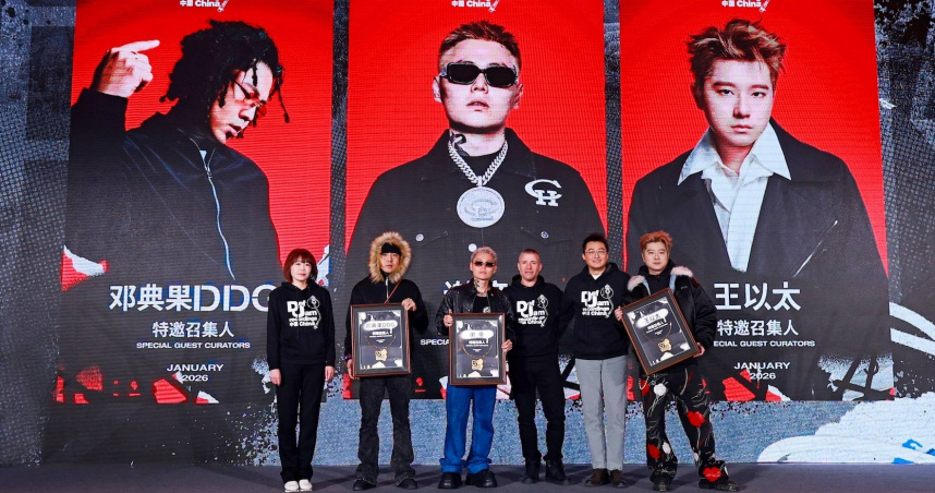 許雯靜（左起）、鄧典果、謝帝、亞當·格蘭奈特、徐毅、王以太。（圖／環球音樂提供）