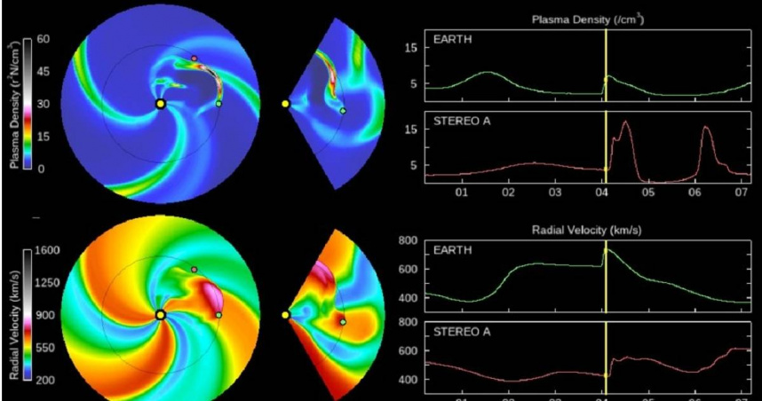 中央氣象署今（4）日上午10時45分發布太空天氣警示訊息，稱台灣時間上午2時起地球發生中度磁暴，時間影響至下午6時。（圖／中央氣象署）
