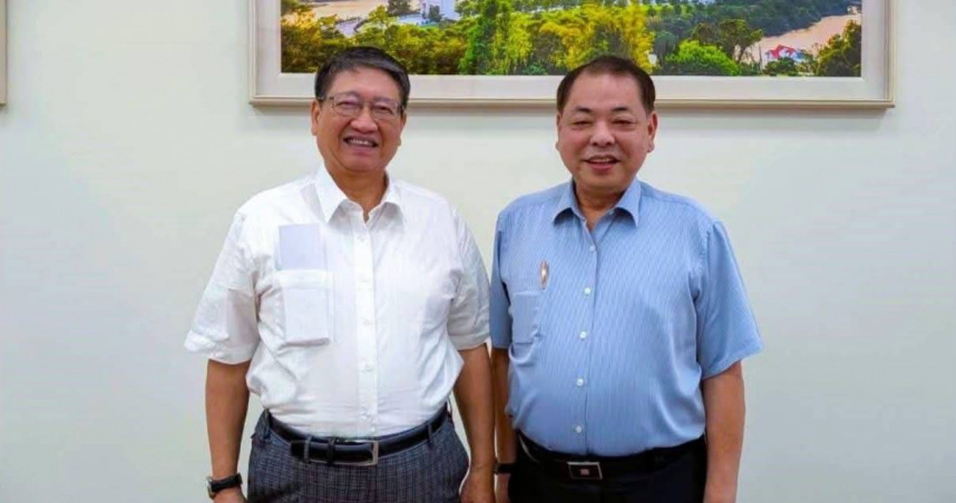 陳見賢貼出與楊文科的合照。（圖／翻攝自陳見賢臉書）