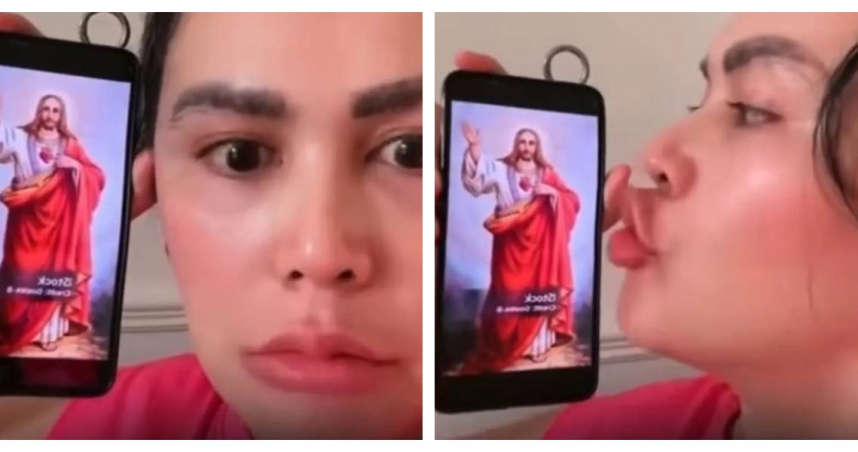 印尼網紅直播時要耶穌去剪頭髮，因涉嫌「褻瀆宗教」被判刑2年10個月。（圖／翻攝自TikTok）