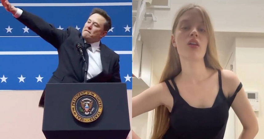 馬斯克與跨性別女兒薇薇安。（合成圖／美聯社、IG）