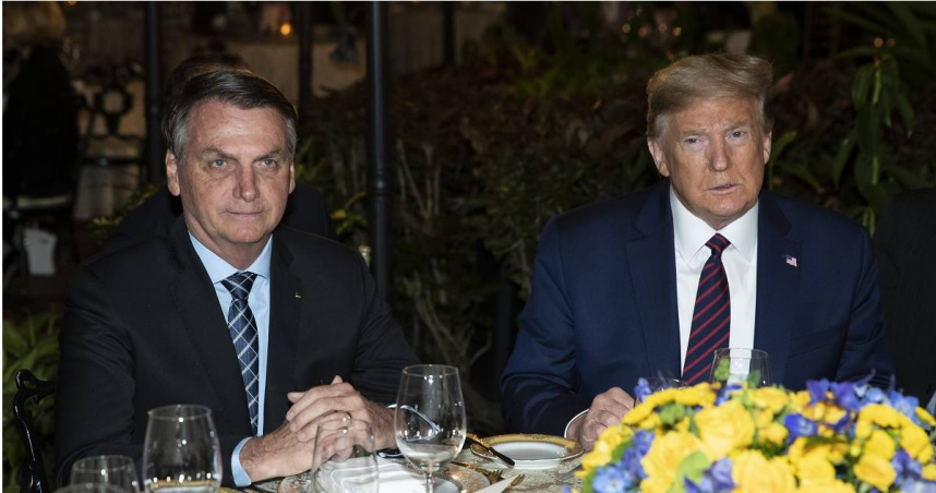 巴西前總統波索納洛（Jair Bolsonaro）、美國總統川普（Donald Trump）。（圖／達志／美聯社）