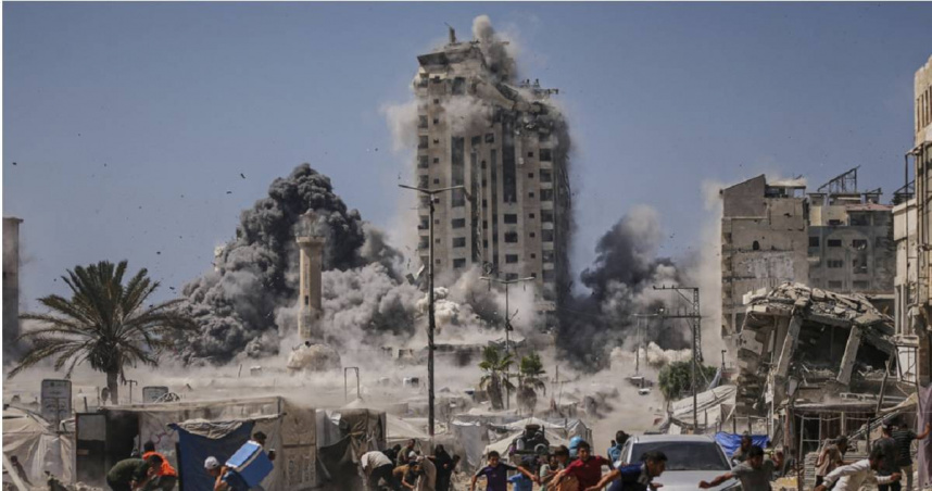 以色列正展開地面入侵加薩市（Gaza City）的軍事行動。（圖／達志／美聯社）