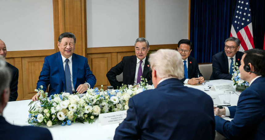 習近平笑開懷的照片釋出。（圖／白宮官網）