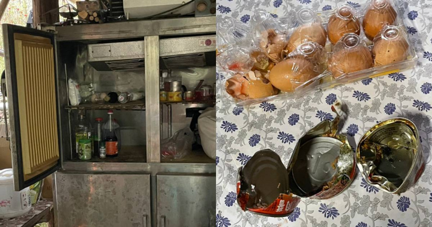 黑熊首度入侵阿里山達邦工寮翻找食物。（圖／林業及自然保育署嘉義分署）