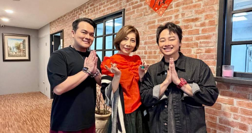 黃浩詠（左起）、郎祖筠都將參與賴銘偉擔任宮主的廣澤宮神遊春巡真人扮仙盛典。（圖／大溪鳳山寺廣澤宮提供）