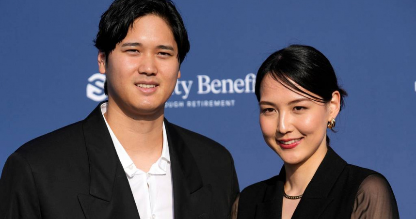 大谷翔平（左）今凌晨宣布愛女出生。（圖／美聯社／達志）