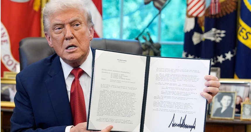 美國總統川普。（圖／達志／美聯社）