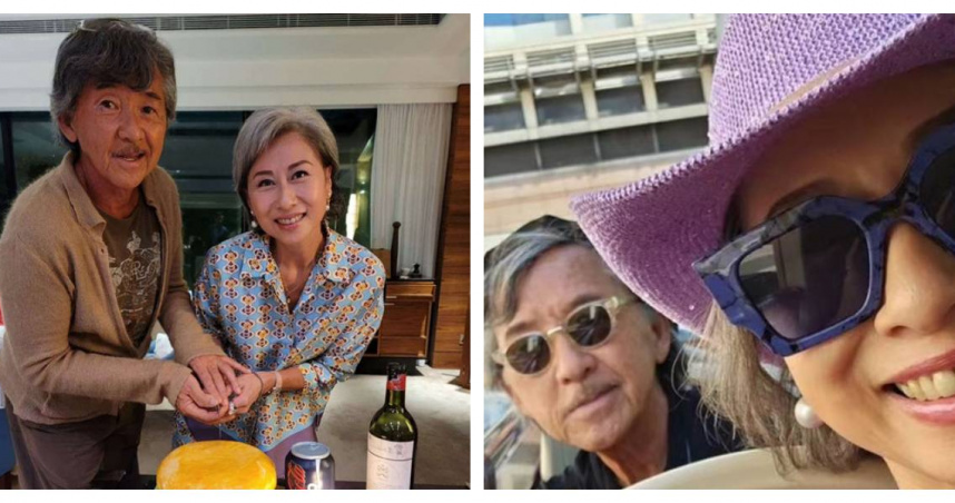 葉蒨文在慶功宴上語出驚人，林子祥一旁即時解話，夫妻互動逗笑全場。（圖／翻攝自微博，葉蒨文SallyYeh）