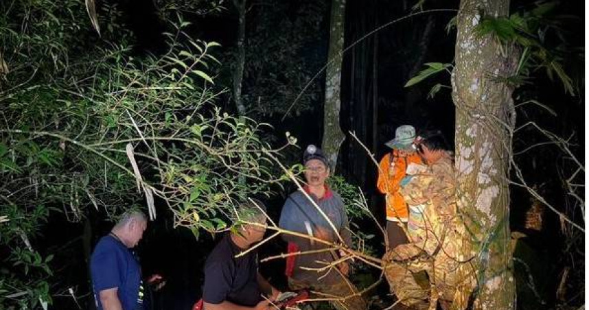 驚魂13小時！65歲男獨闖台南小獅嶺迷途　無人機深夜救命