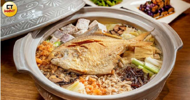 「豐餘白鯧鍋」白鯧肉質綿密，與湯頭共煮後，味道更鮮美。(1390元)