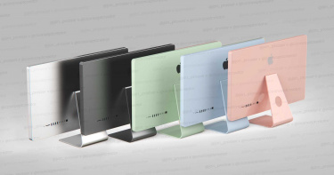 新款iMac有5種顏色，螢幕與iPad Pro相當類似。（圖／翻攝自推特）