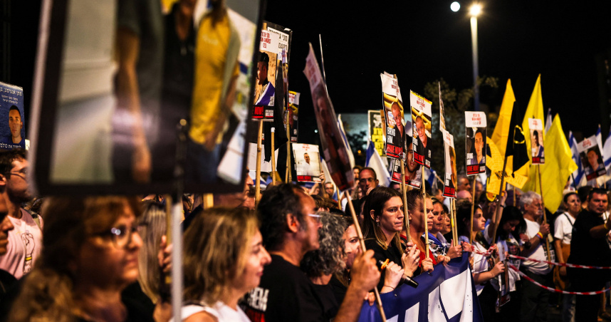 耶路薩冷街頭爆發抗議潮。（圖／達志／路透社）