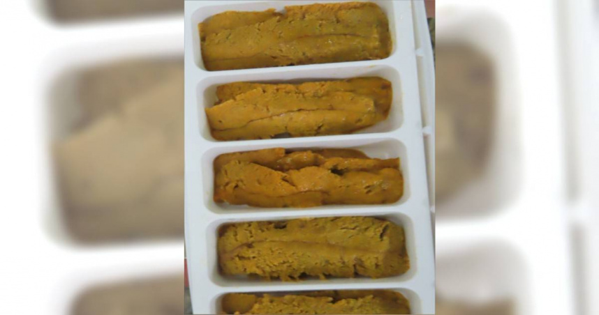 連鎖壽司品牌「爭鮮」進口的加拿大冷藏海膽卵，被驗出重金屬鎘超標。（圖／食藥署）